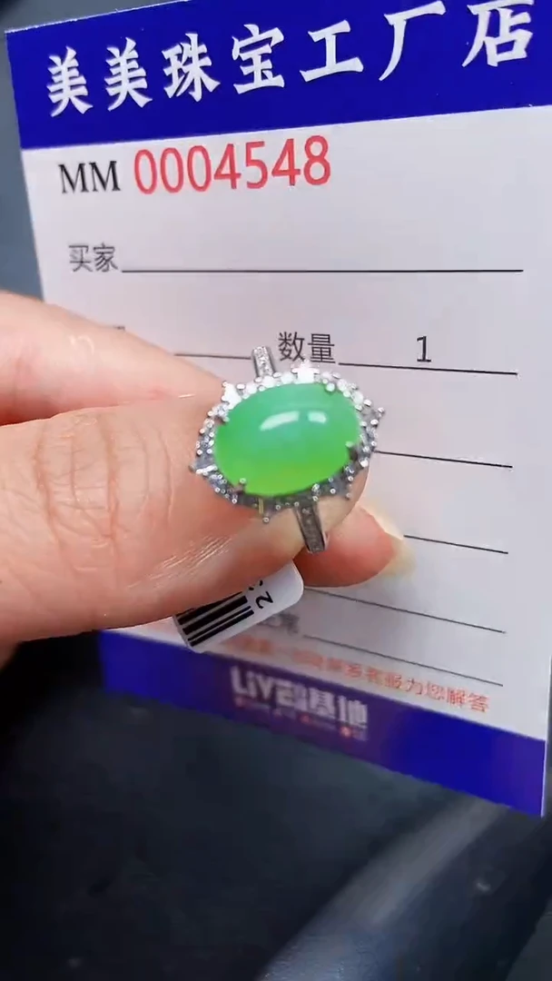 颈饰银S925镶嵌翡翠4548