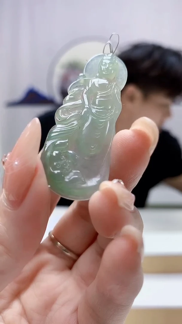 未镶嵌定制翡翠5145DD-毛货挂件71