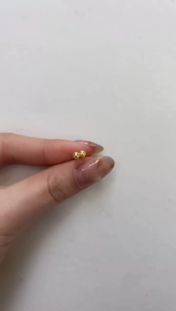 银S925镶嵌DA海水珍珠 羽皇金素钉 GD133