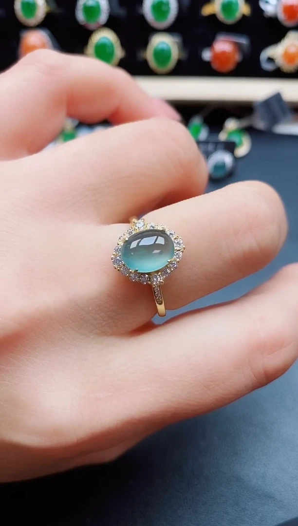 翡翠戒指银S925镶嵌50805580