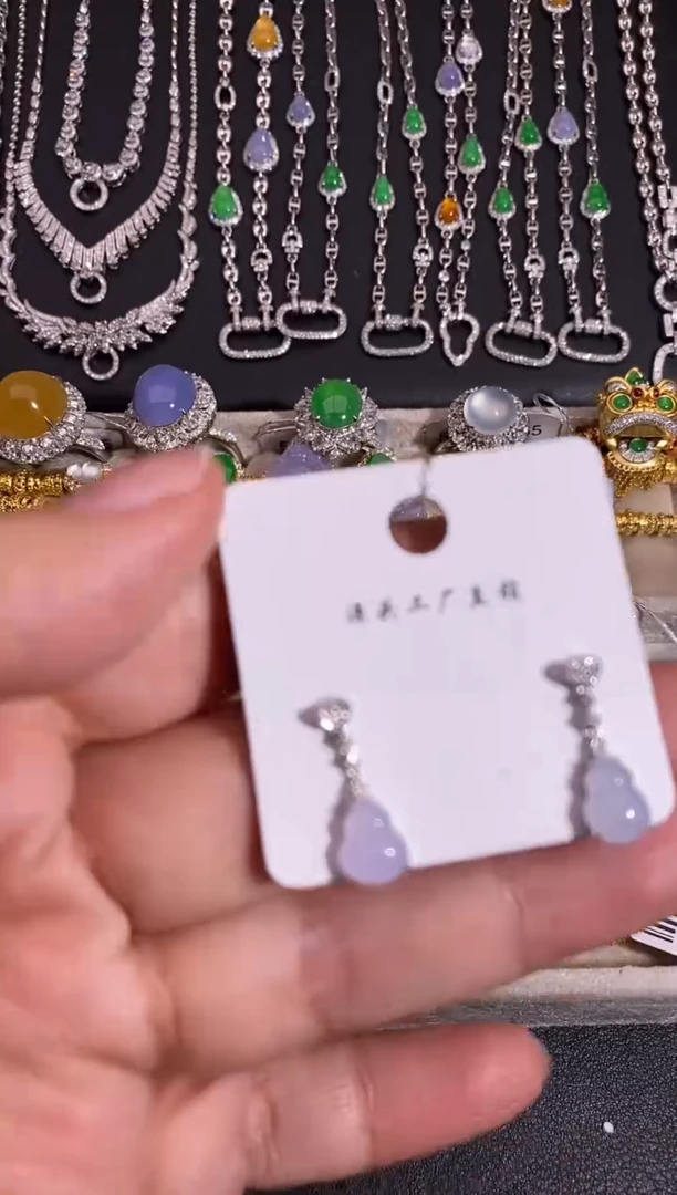 银S925镶嵌耳饰钻石耳饰