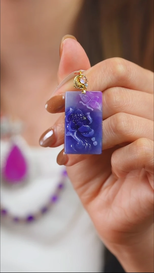 苏纪石（舒俱来）18K金镶嵌吊坠(不含链)6