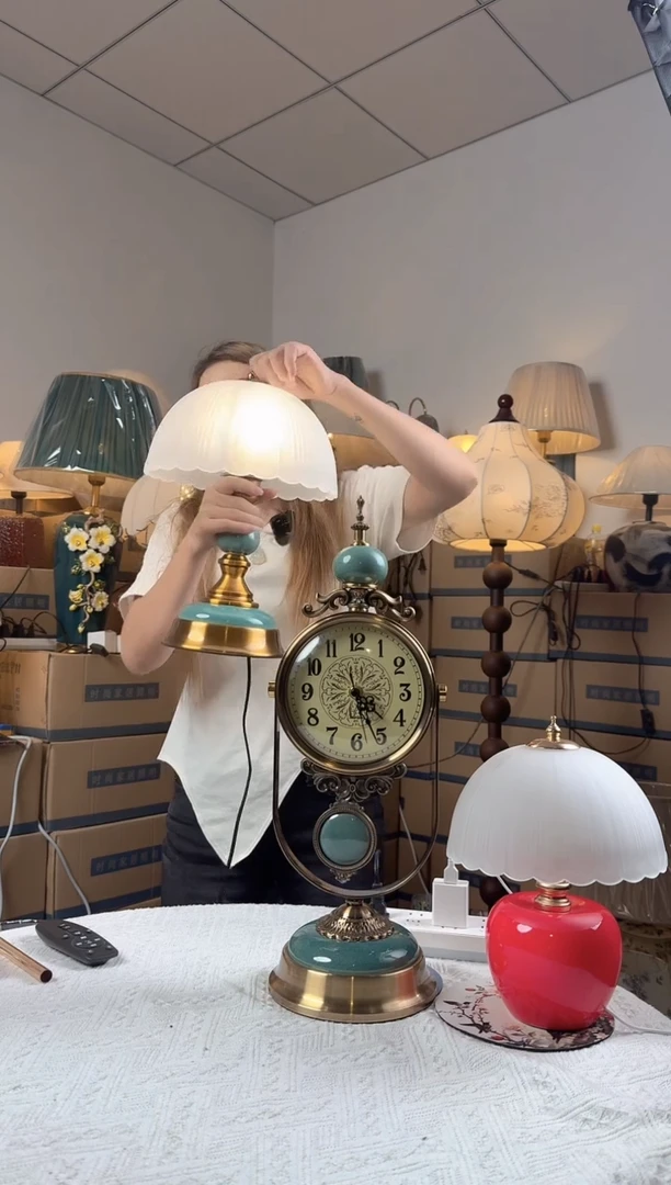 圆形钟表绿色5463