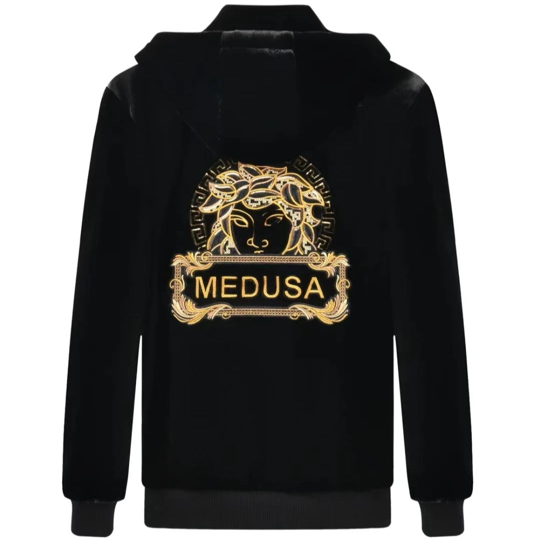 美杜莎2025秋冬新款时尚轻奢高端商务休闲连帽加厚外套53102