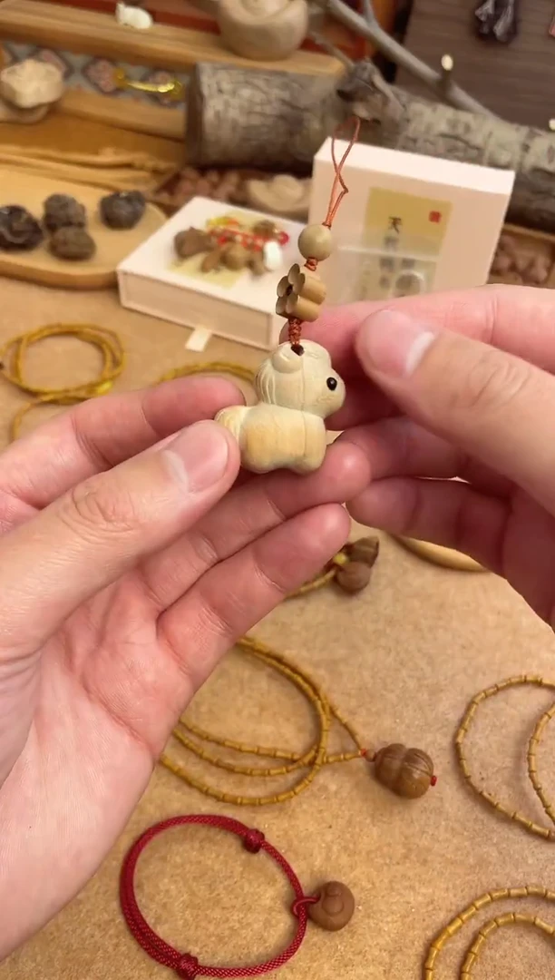 桃木手机挂件一物一拍