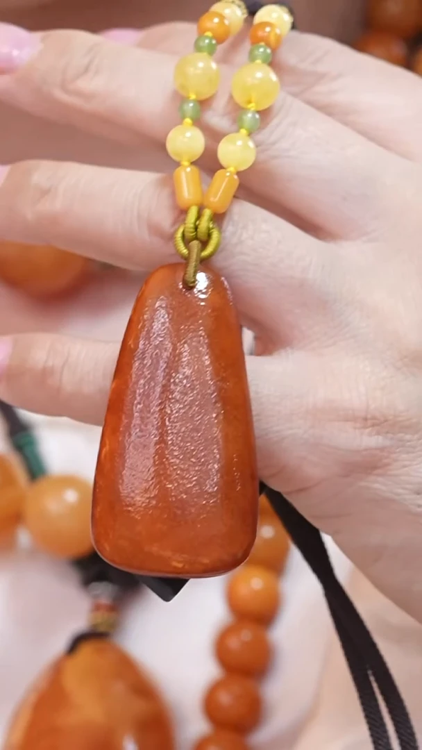 蜜蜡颈饰未镶嵌8055天然蜜蜡珠宝奇石云端妖孽全部保真
