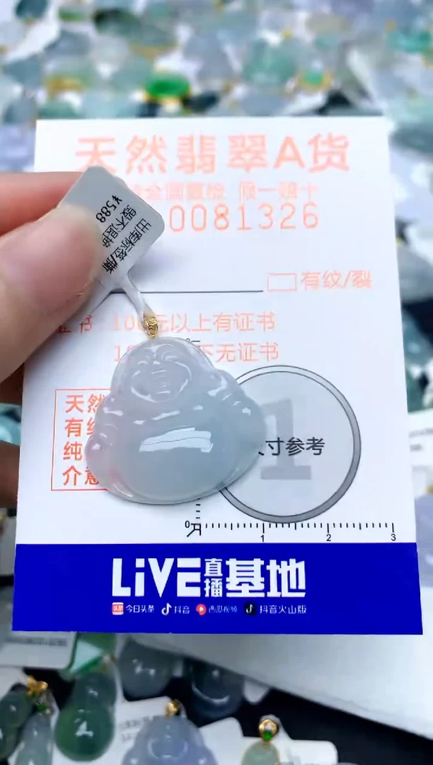 颈饰18K金镶嵌翡翠天然A货翡翠