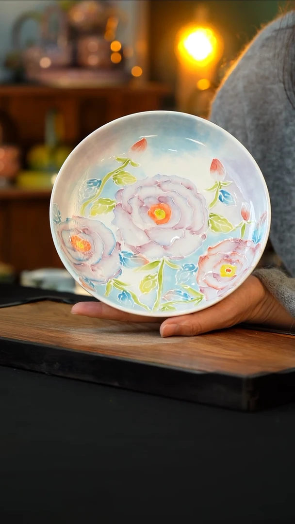 杯手绘心瓷陶瓷浮力