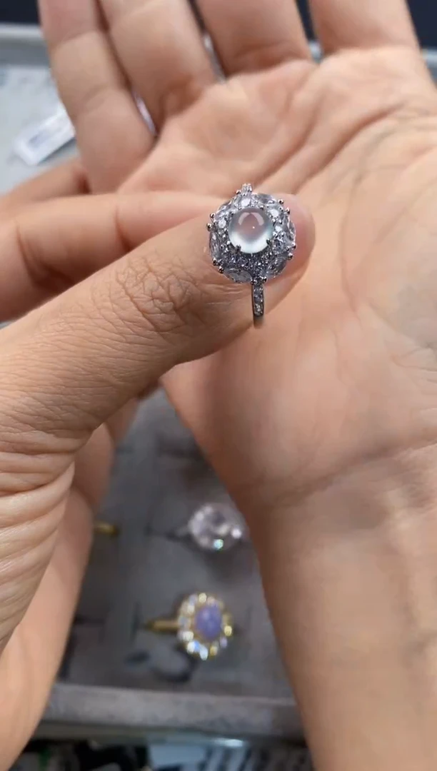 银S925镶嵌戒指翡翠111     6