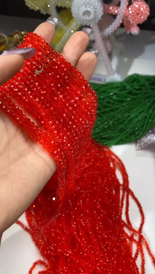 玻璃2517卡4水晶本色大红10条