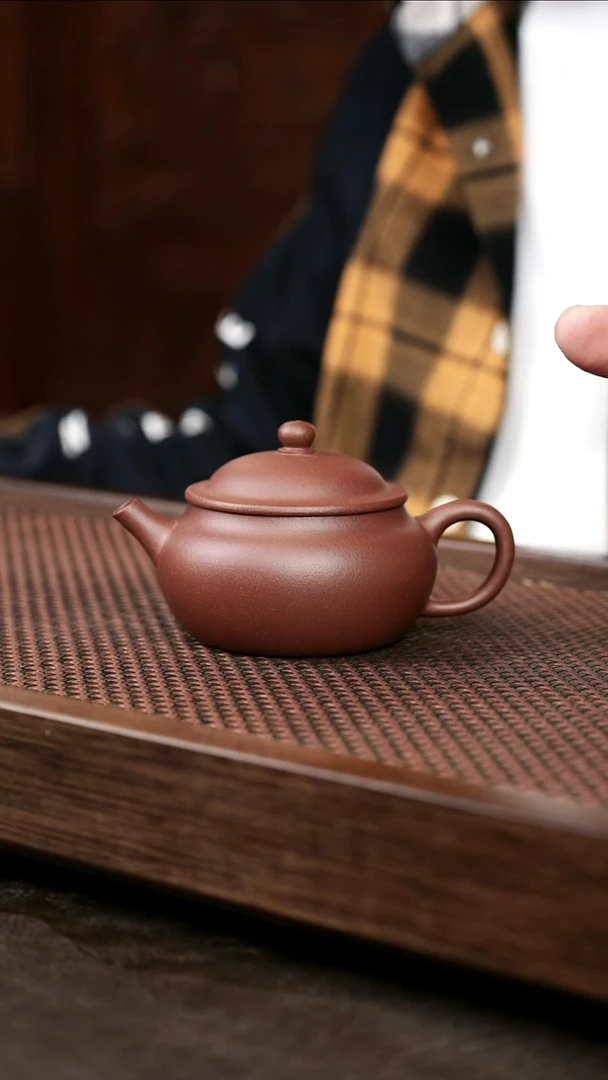茶壶紫砂紫泥桑圆