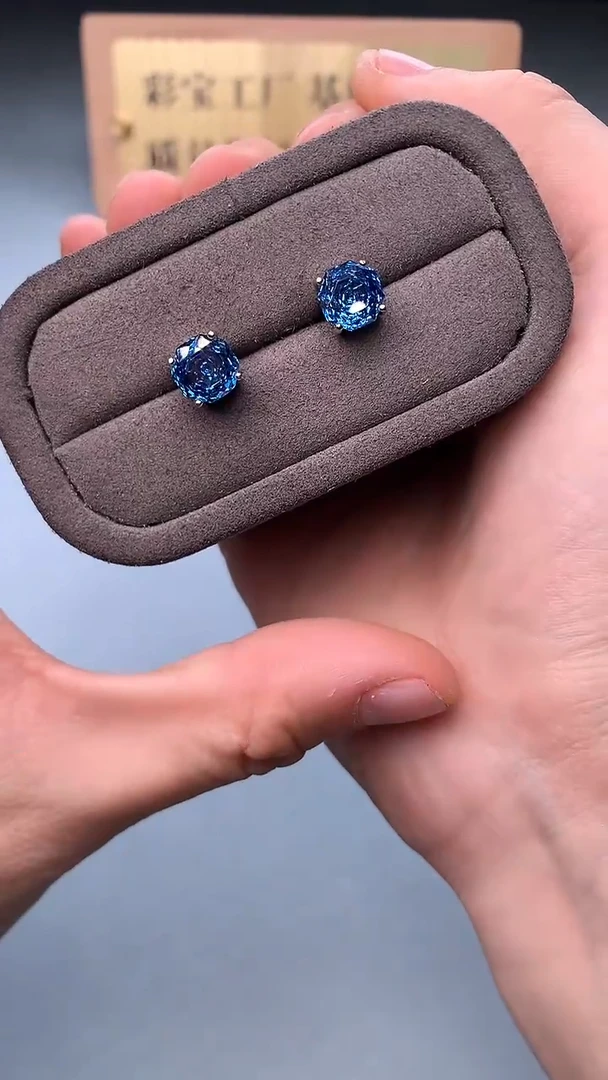 银S925镶嵌托帕石耳饰2222