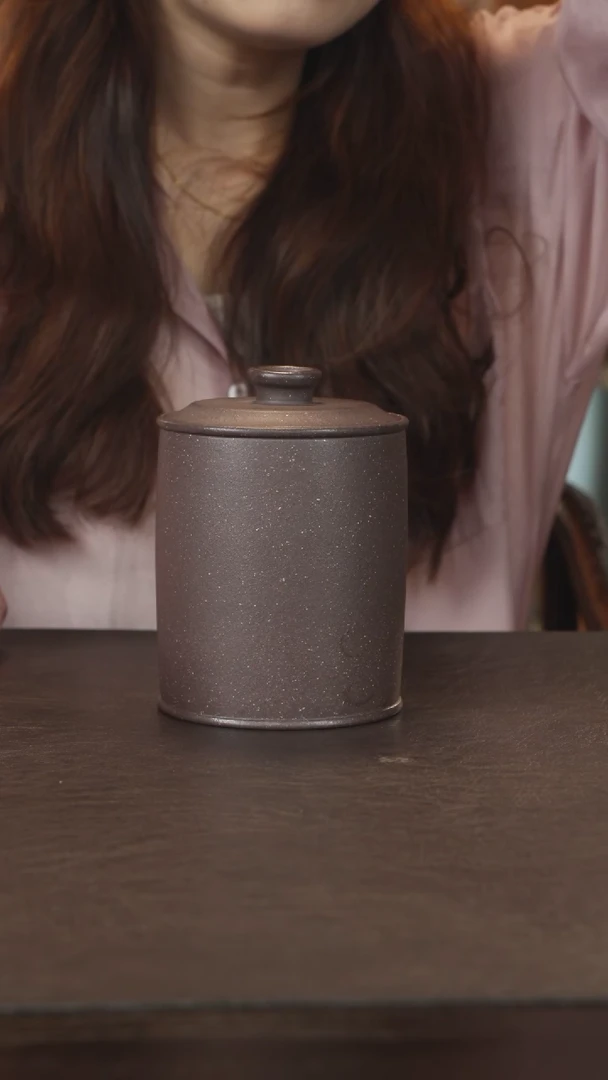 紫砂茶叶罐三十目天青泥茶叶罐半斤装