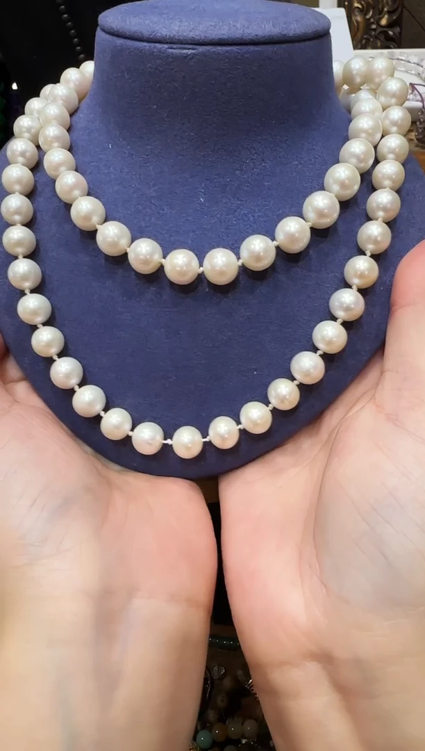 无非金属白珠项链