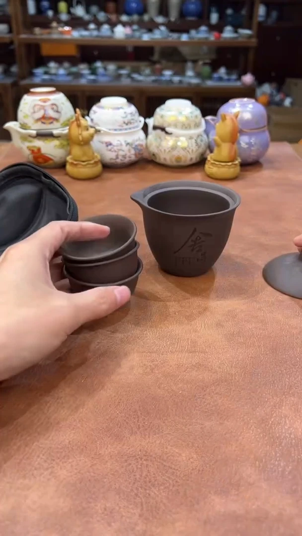 真的很便宜会开片的旅行茶具