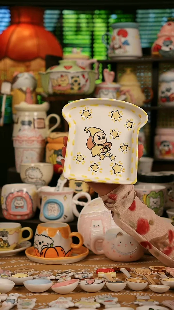 陶瓷无盖款面包星星盘