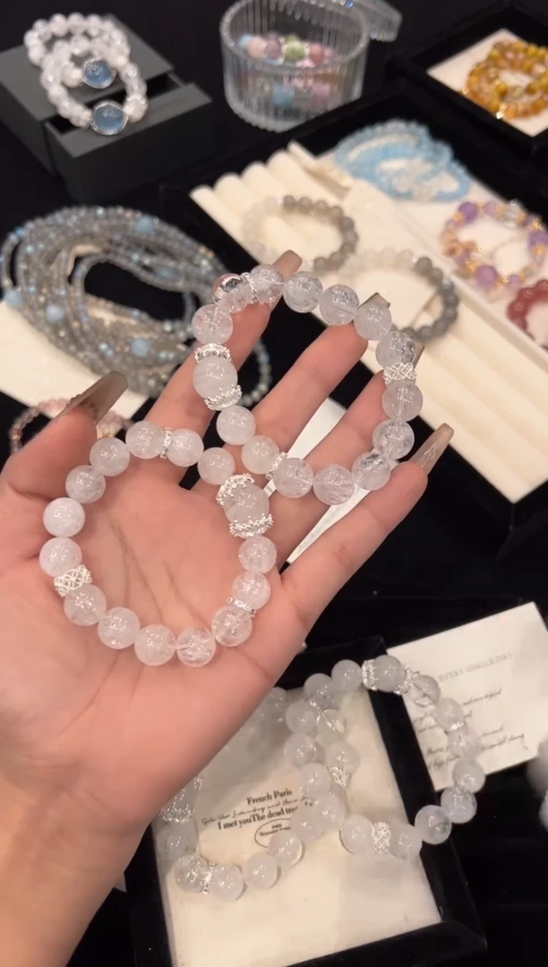 【闪购商品】水晶手链合金白阿赛手链x1177