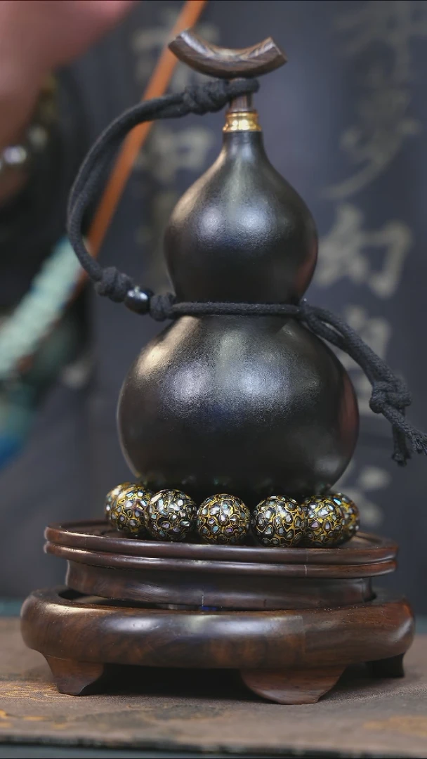 【闪购商品】YE130大漆酒葫芦不包手串及旋转底座