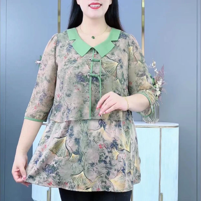 苏兰诺小衫碎花上衣ZB5376