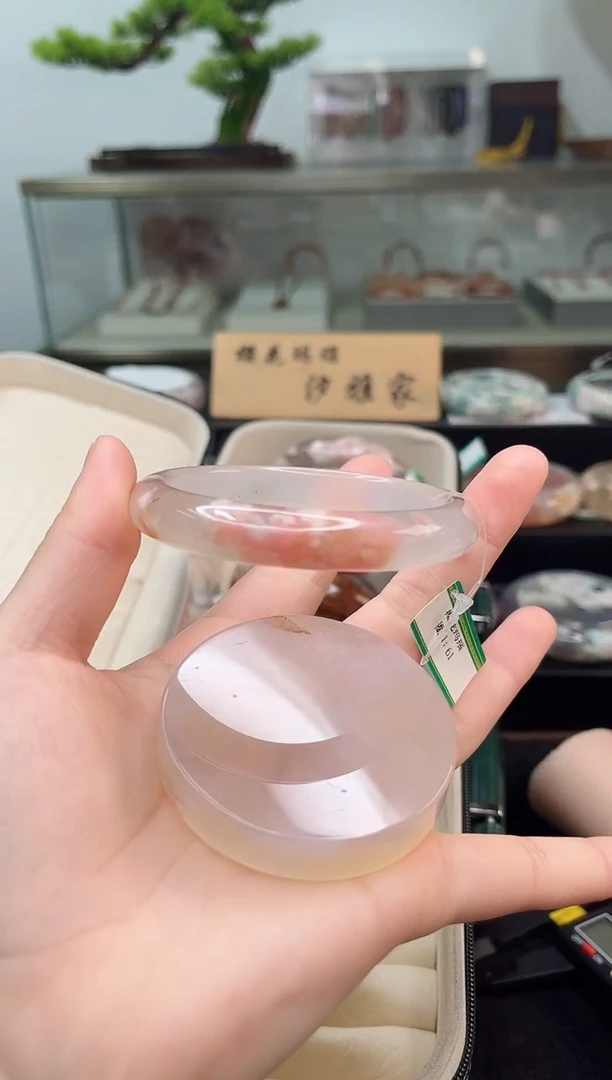 未镶嵌手镯石英质玉61圈口（赠品镯心）s9113