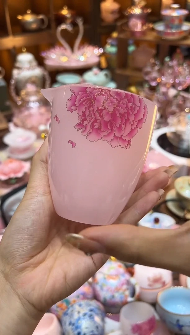 【闪购商品】粉牡丹公道杯1111111111