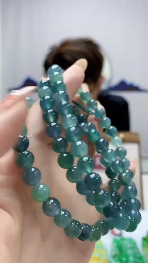 定制翡翠未镶嵌5159DD-毛货珠链62