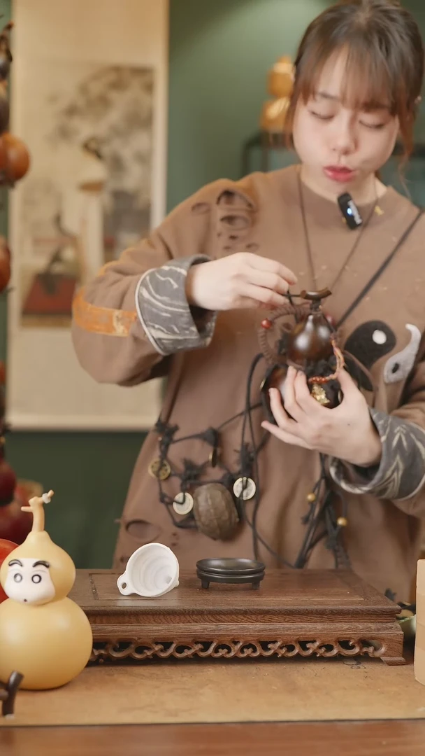 【闪购商品】203号精品天然大漆工艺防渗内胆酒葫芦~