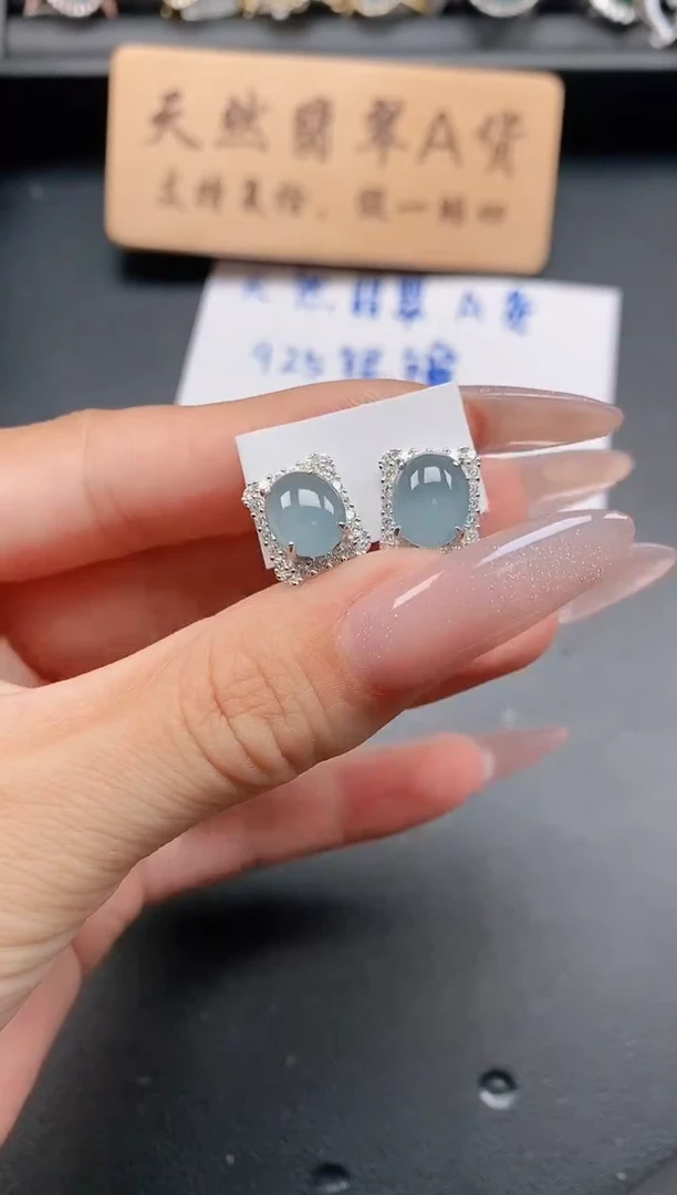 银S925镶嵌戒指翡翠11