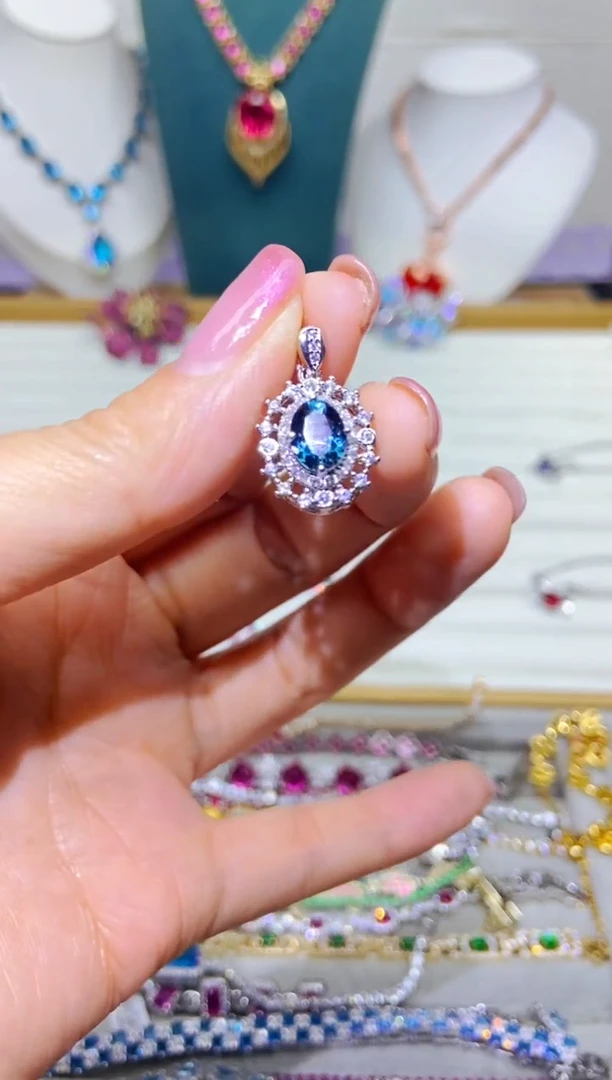 银S925镶嵌耳饰紫晶1