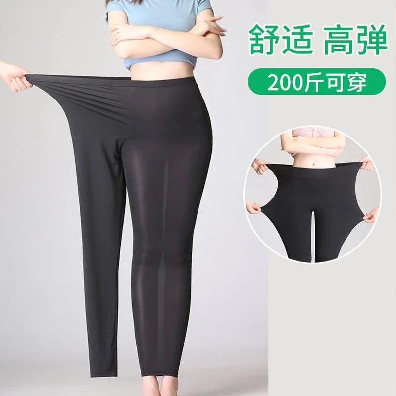 秋冬舒适莫代尔高腰打底袜透气踩脚裤秋冬弹力裤子中老年妈妈裤