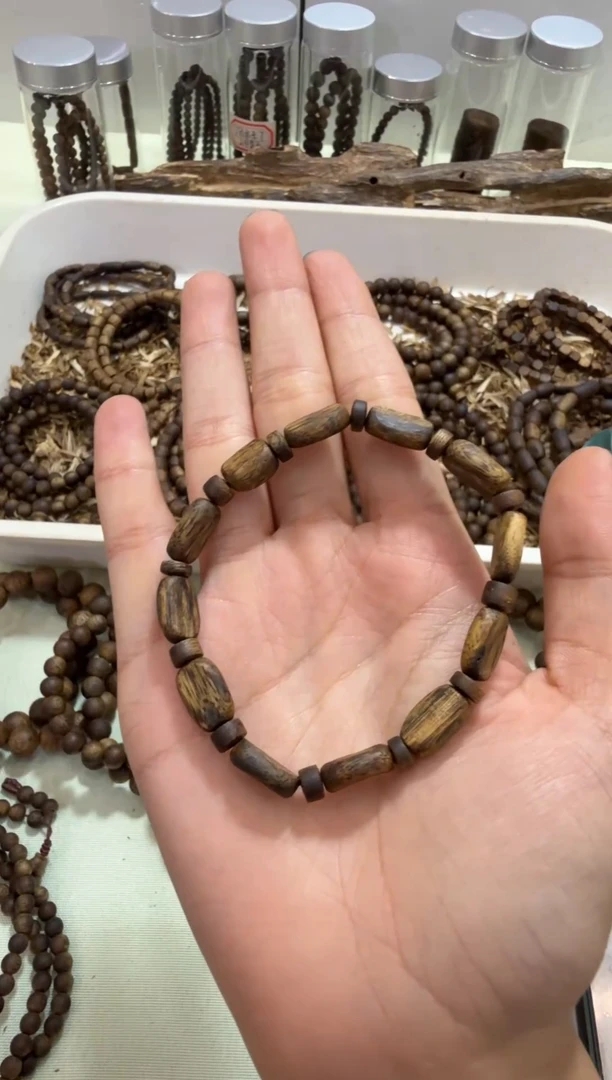 沉香沉香碎屑随型珠单圈