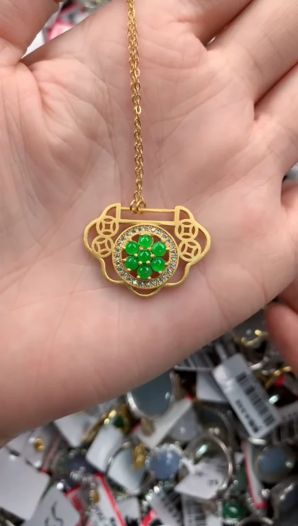 银S925镶嵌戒指翡翠2222-----7