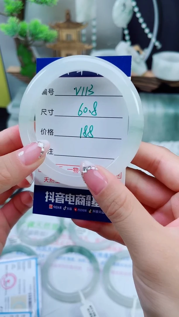 未镶嵌手镯石英质玉（天山翠）113