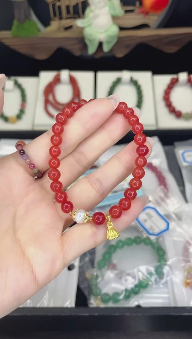 【闪购商品】玛瑙/玉髓手链合金玛瑙手链