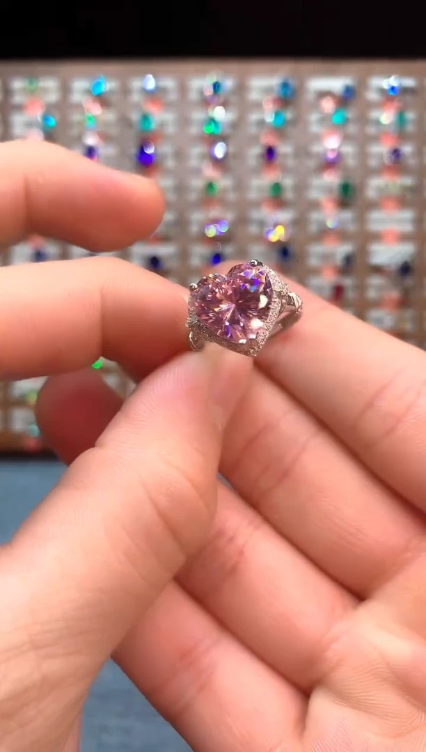 无925银粉色高订典藏轻奢戒指