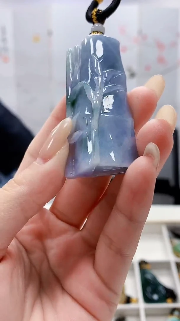 未镶嵌定制翡翠5060lr-毛货挂件71