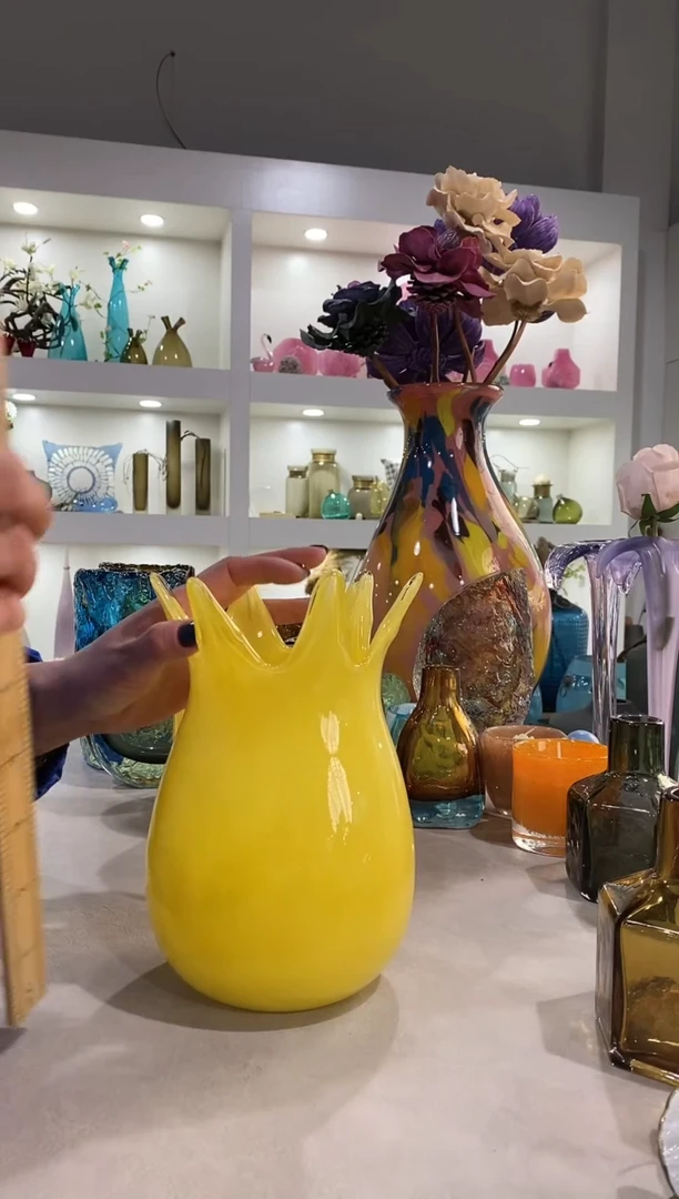 慕忆家手作琉璃花瓶瑕疵