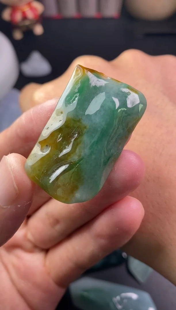 定制翡翠未镶嵌翡翠片料定制工费4.16-38封侯拜相