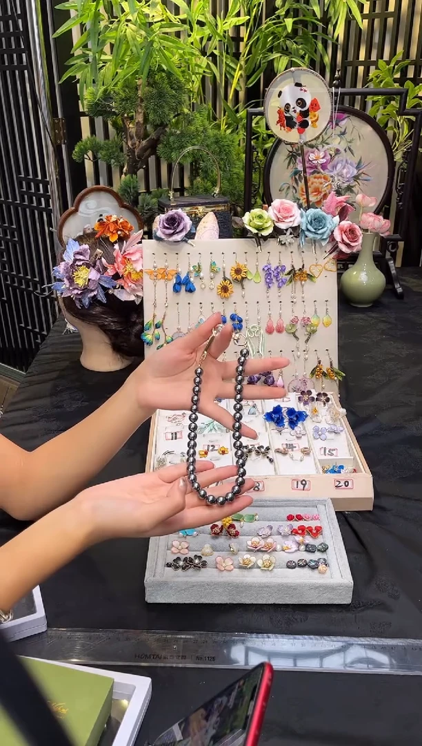 织绣爱**静非遗绒花手工饰品