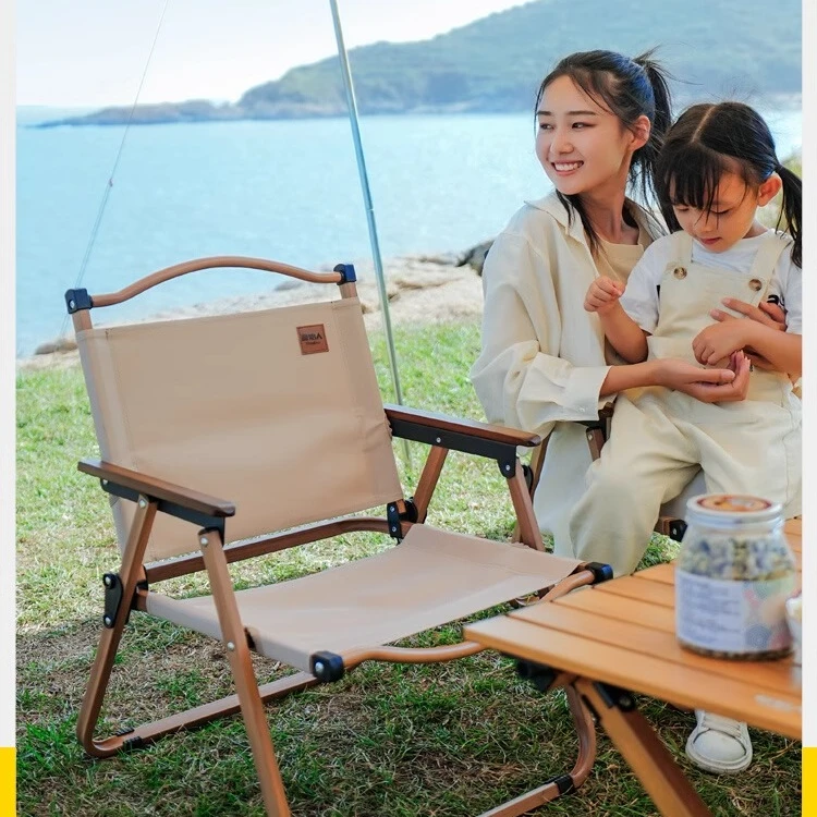 【原始人钢管克米特椅】户外便携舒适折叠椅露营椅子沙滩椅野营装备