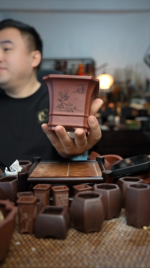 紫砂花盆長木軒精品紫砂