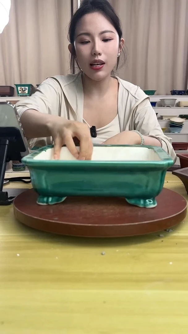 紫砂花盆浅草紫砂花盆微瑕