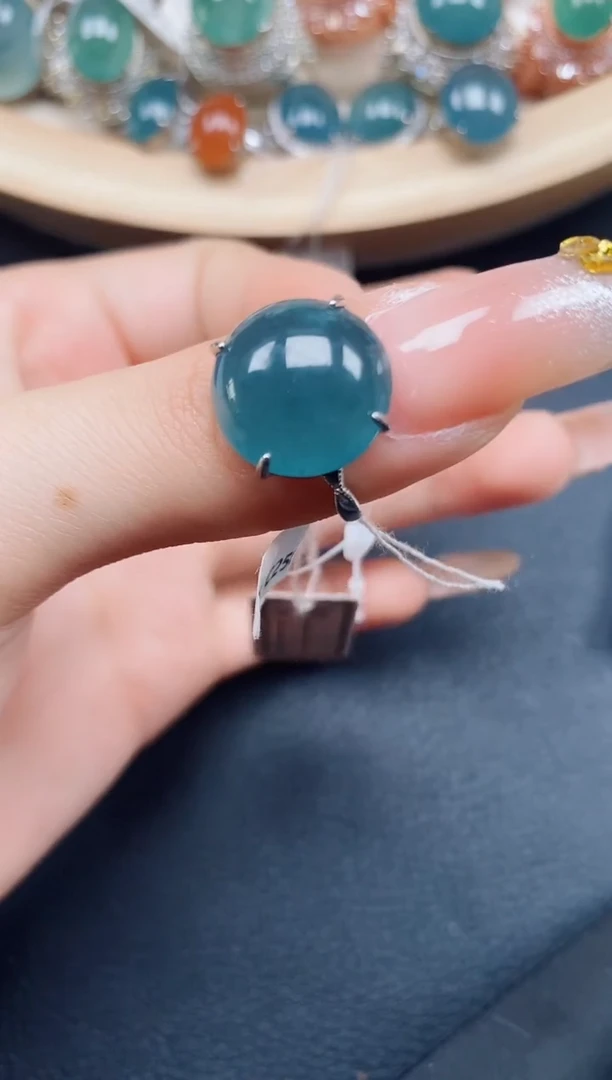 【闪购商品】翡翠戒指银S925镶嵌翡翠