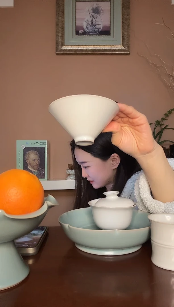 其他江*月白斗笠杯2只