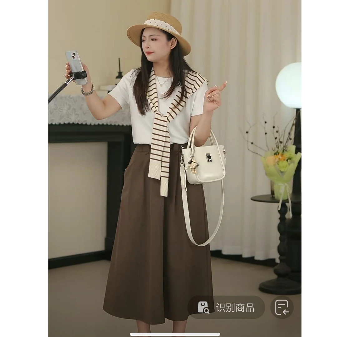 【PGXIAOM】小二定制 咖色半裙QZ5436