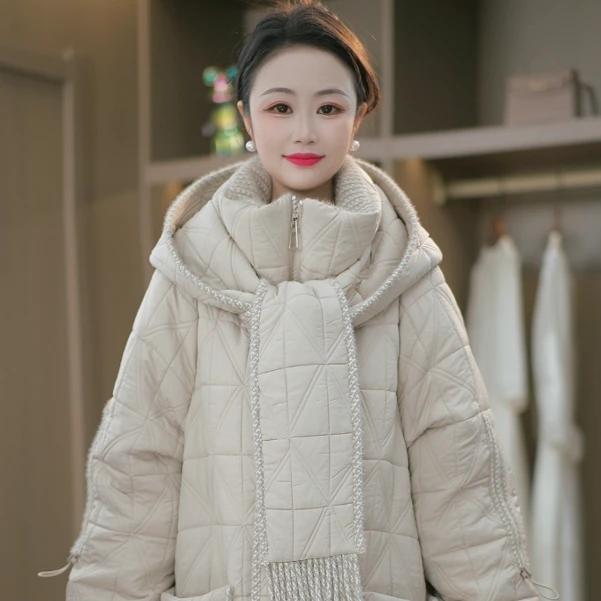 时尚新款简约百搭气质冬季保暖外套棉服M-XL