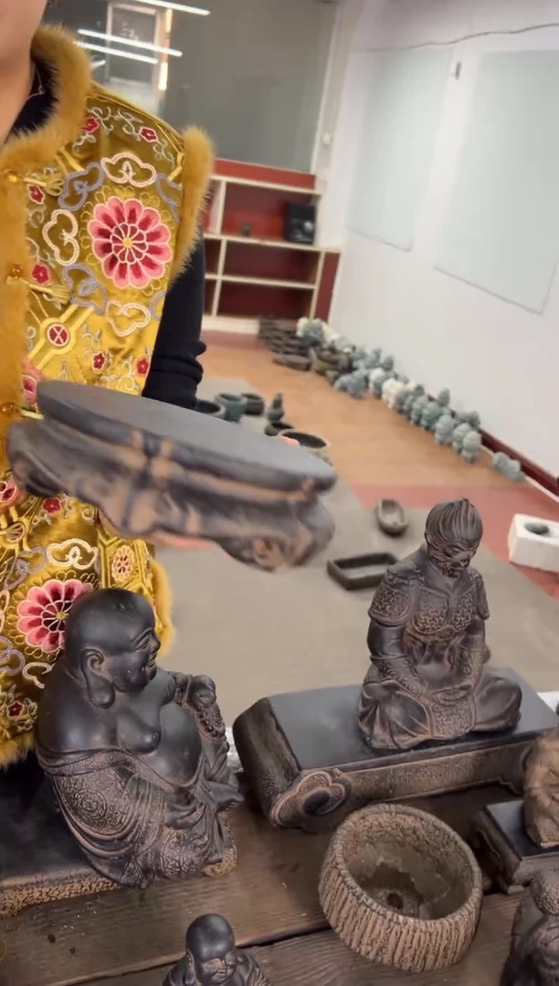 陶土【火山泥】金箍坛底座