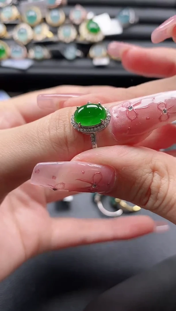 【闪购商品】翡翠戒指银S925镶嵌1111