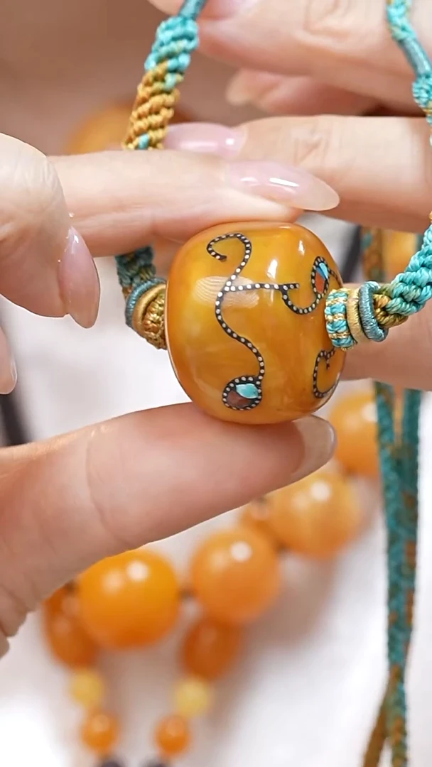 蜜蜡颈饰未镶嵌7678天然蜜蜡珠宝奇石云端妖孽石膏蜡全部保真