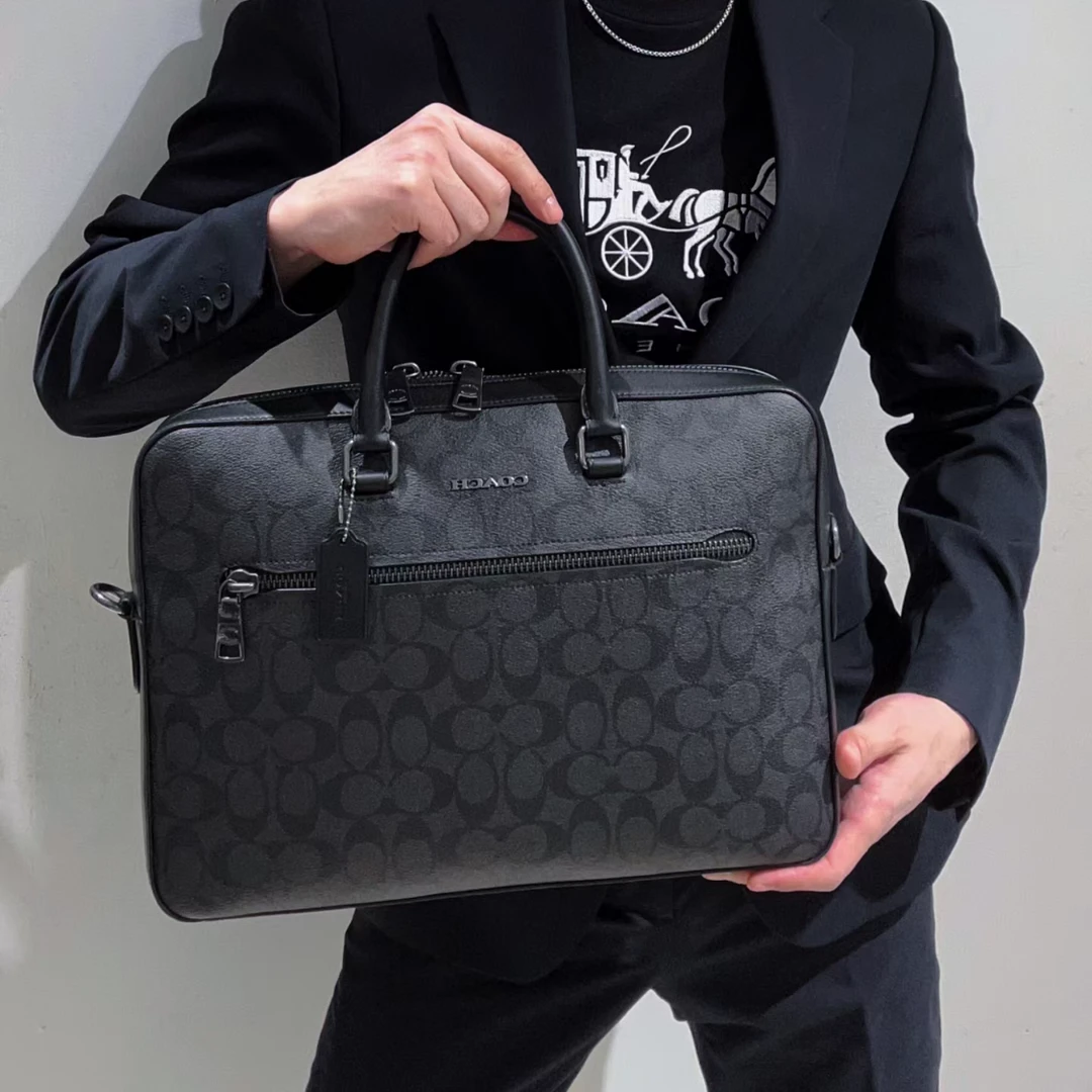 COACH/蔻驰Ethan 38 男士公文包手提包斜跨包精英商务简约时尚